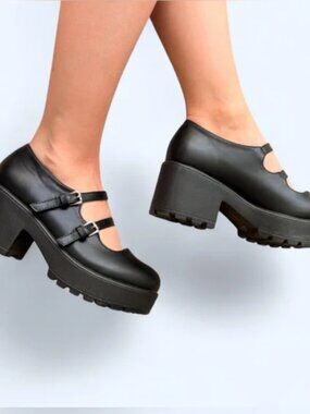 Dolls Kill/Nasty Gal Mary Jane Platform Heels - Black